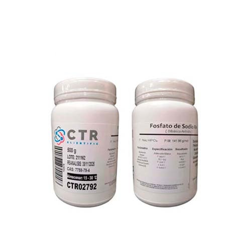 50916. FOSFATO DE SODIO DIBASICO ANHIDRO RA PLASTICO 500GR - CTR