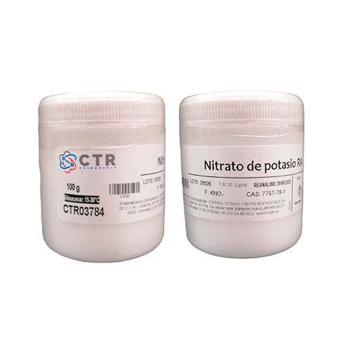 21818. NITRATO DE POTASIO RA PLASTICO 100GR PAQUETE C/2 PIEZAS - CTR