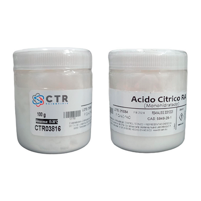 20072. ACIDO CITRICO MONOHIDRATADO RA PLASTICO 100GR CTR