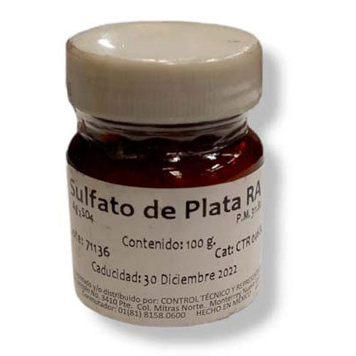 22527. SULFATO DE PLATA RA VIDRIO AMBAR 100GR CTR