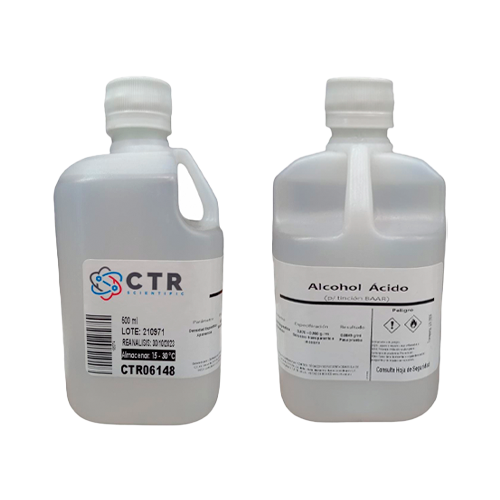 20084. ALCOHOL ACIDO P/TINCION BAAR PLASTICO 500ML PAQUETE C/2 PIEZAS - CTR