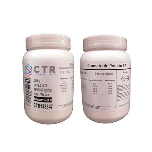 21805. CROMATO DE POTASIO RA PLASTICO 500GR - CTR