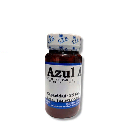 22534. AZUL ALCIANO PLASTICO AMBAR 25GR CTR