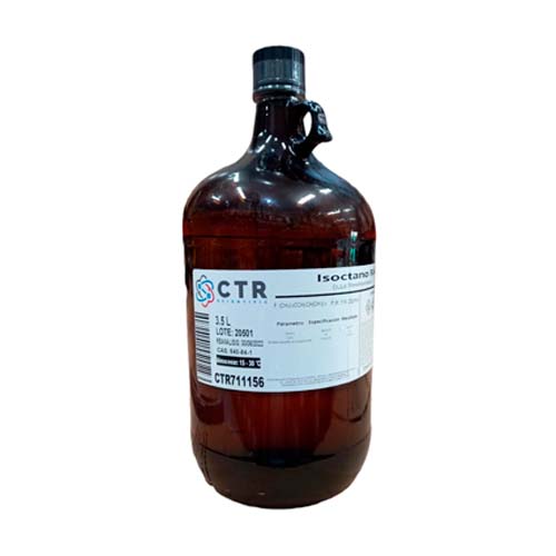 50980. ISOOCTANO (2,2,4 TRIMETILPENTANO) RA VIDRIO AMBAR 3.5LT - CTR