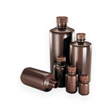 13884. FRASCO DE POLIETILENO ALTA DENSIDAD 125ML AMBAR BOCA ANGOSTA C/TAPON DE ROSCA DE POLIPROPILENO PAQUETE C/5 PIEZAS - NALGENE