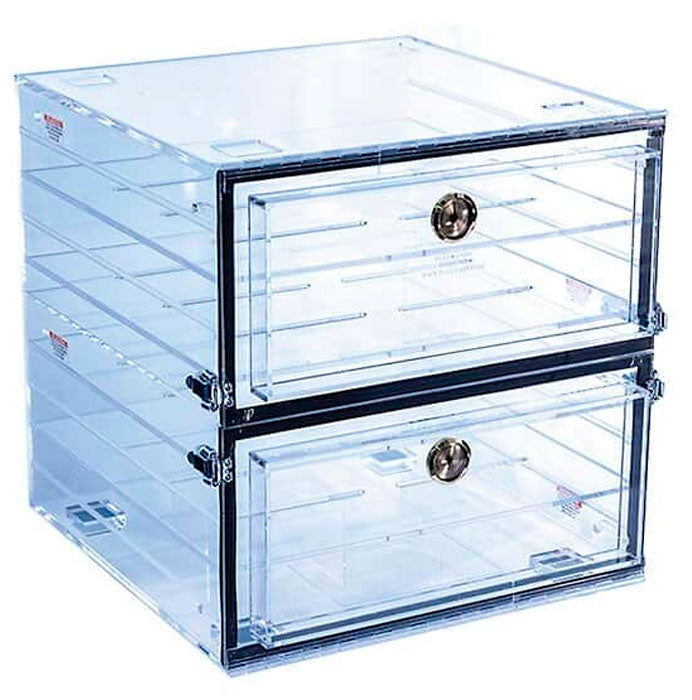 25950. GABINETE DESECADOR DE ACRILICO TRANSPARENTE 24 X 18 X 24PULG C/PUERTO DE GAS, 863-CG/NS PLAS-LABS