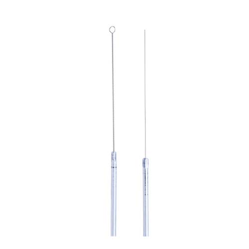 12023. AGUJA DE INOCULACION, CALIBRE 24, MANGO DE ALUMINIO C/AISLAMIENTO C/2 DAIGGER