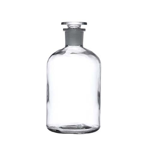 14957. FRASCO VIDRIO CLARO 500ML BOCA ANGOSTA C/TAPON ESMERILADO - KAVALIER