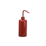 50385. PIZETA (FRASCO LAVADOR) 500ML ROJO BOCA ANGOSTA SALIDA SUPERIOR C/TAPA ROJA - BEL-ART