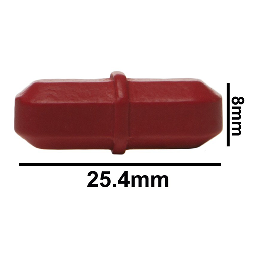 5087. BARRA MAGNETICA OCTAGONAL DE TEFLON 8 X 25.4MM ROJA - BEL-ART