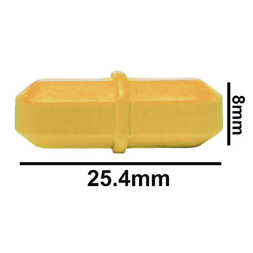 5088. BARRA MAGNETICA OCTAGONAL DE TEFLON 8 X 25.4MM AMARILLA - BEL-ART