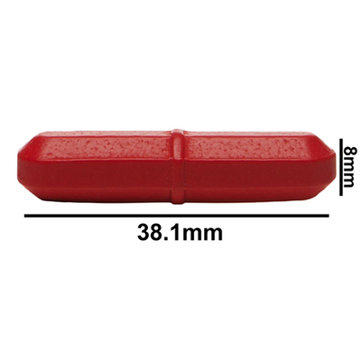 5089. BARRA MAGNETICA OCTAGONAL DE TEFLON 8 X 38.1MM ROJA - BEL-ART
