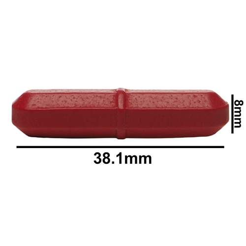 5089. BARRA MAGNETICA OCTAGONAL DE TEFLON 8 X 38.1MM ROJA - BEL-ART