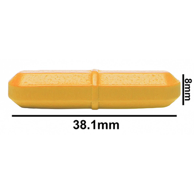 5090. BARRA MAGNETICA OCTAGONAL DE TEFLON 8 X 38.1MM AMARILLA - BEL-ART