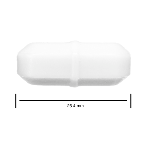 5103. BARRA MAGNETICA OCTAGONAL DE TEFLON 9.5 X 25.4MM BLANCA - BEL-ART