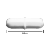 5113. BARRA MAGNETICA OCTAGONAL DE TEFLON 9.5 X 34.9MM BLANCA - BEL-ART
