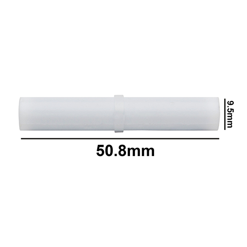 5123. BARRA MAGNETICA CILINDRICA DE TEFLON 9.5 X 50.8MM BLANCA - BEL-ART