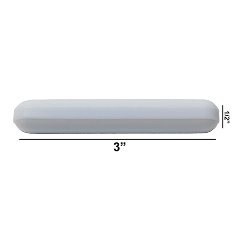 5141. BARRA MAGNETICA POLIGONO DE TEFLON 12.7 X 76.2MM BLANCA SIN ANILLO - BEL-ART