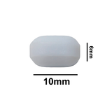 5142. BARRA MAGNETICA POLIGONO DE TEFLON 6 X 10MM BLANCA SIN ANILLO - BEL-ART
