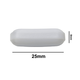 51016. BARRA MAGNETICA POLIGONO DE TEFLON 8 X 25MM BLANCA SIN ANILLO - BEL-ART