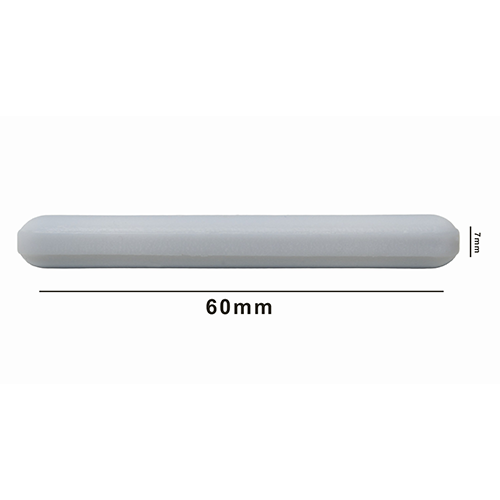 5152. BARRA MAGNETICA POLIGONO DE TEFLON 7 X 60MM BLANCA SIN ANILLO - BEL-ART