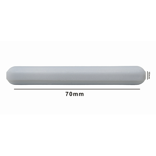 5153. BARRA MAGNETICA POLIGONO DE TEFLON 10 X 70MM BLANCA SIN ANILLO - BEL-ART