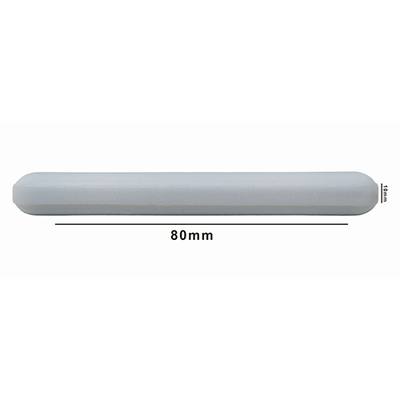 5154. BARRA MAGNETICA POLIGONO DE TEFLON 10 X 80MM BLANCA SIN ANILLO - BEL-ART