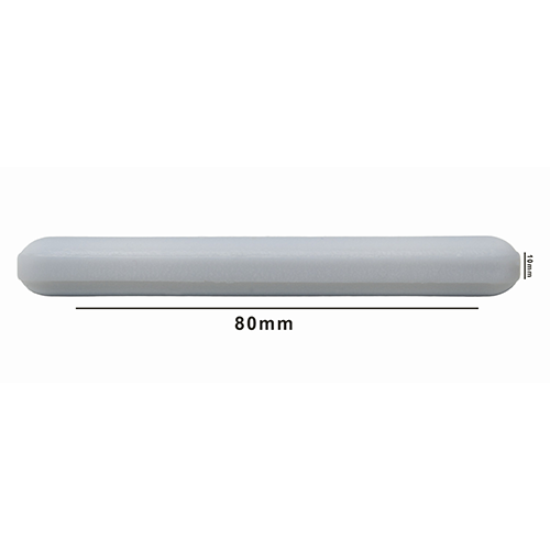 5154. BARRA MAGNETICA POLIGONO DE TEFLON 10 X 80MM BLANCA SIN ANILLO - BEL-ART