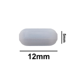 5156. BARRA MAGNETICA POLIGONO DE TEFLON 5 X 12MM BLANCA SIN ANILLO BEL-ART