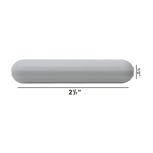 5157. BARRA MAGNETICA POLIGONO DE TEFLON 12.7 X 63.5MM BLANCA SIN ANILLO - BEL-ART