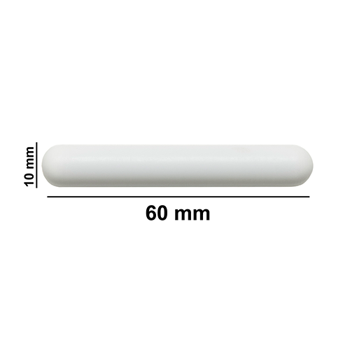 5158. BARRA MAGNETICA POLIGONO DE TEFLON 10 X 60MM PLANA BLANCA - BEL-ART