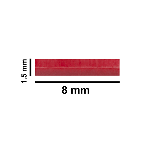 5160. BARRA MAGNETICA DE TEFLON 1.5 X 8MM MICRO ROJA PAQUETE C/2 PIEZAS - BEL-ART