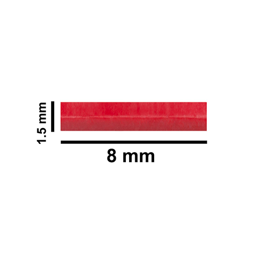 5160. BARRA MAGNETICA DE TEFLON 1.5 X 8MM MICRO ROJA PAQUETE C/2 PIEZAS - BEL-ART