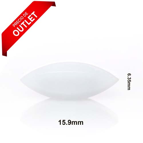 5183. BARRA MAGNETICA FORMA HUEVO DE TEFLON 6.35 X 15.9MM BLANCA - BEL-ART