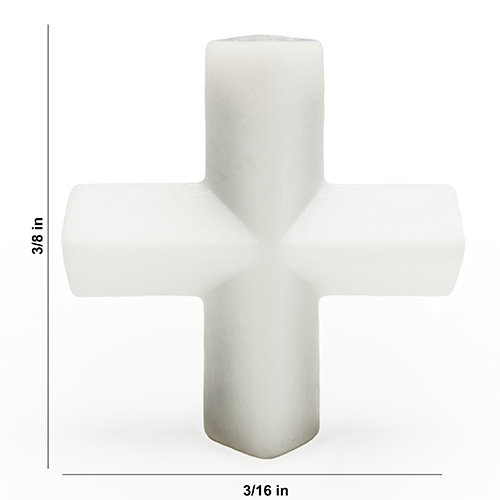 5189. BARRA MAGNETICA FORMA DE CRUZ DE TEFLON 4.7 X 9.5MM BLANCA - BEL-ART