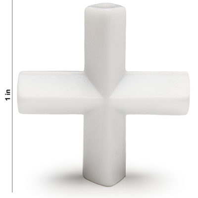 51018. BARRA MAGNETICA FORMA DE CRUZ DE TEFLON 14.3 X 25.4MM BLANCA - BEL-ART