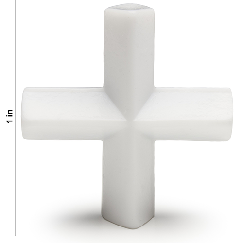 51018. BARRA MAGNETICA FORMA DE CRUZ DE TEFLON 14.3 X 25.4MM BLANCA - BEL-ART