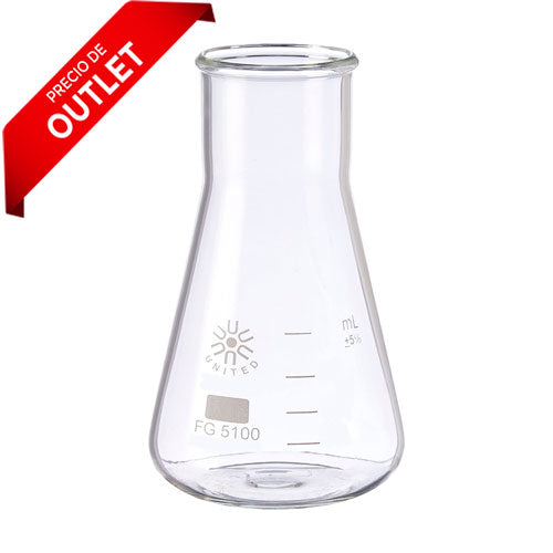 22834. MATRAZ ERLENMEYER DE VIDRIO 500ML BOCA ANCHA UNITED SCIENTIFIC