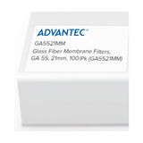 25982. PAPEL MICROFIBRA DE VIDRIO GA55, 21MM, 1.5UM C/100 ADVANTEC