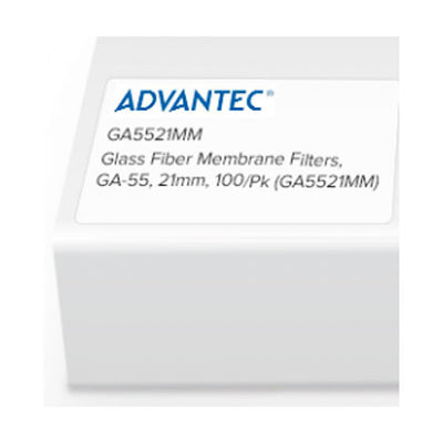 25982. PAPEL MICROFIBRA DE VIDRIO GA55, 21MM, 1.5UM C/100 ADVANTEC