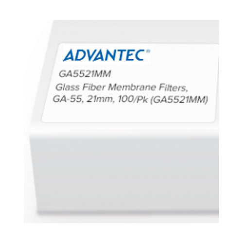 25982. PAPEL MICROFIBRA DE VIDRIO GA55, 21MM, 1.5UM C/100 ADVANTEC