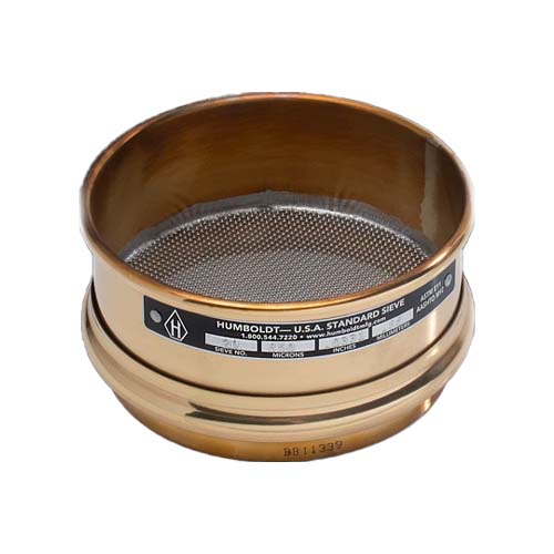 21254. TAMIZ (CEDAZO) 3PULG DE DIAMETRO, MARCO DE LATON Y MALLA DE ACERO INOXIDABLE #20 (850UM) FONDO 1PULG HUMBOLDT
