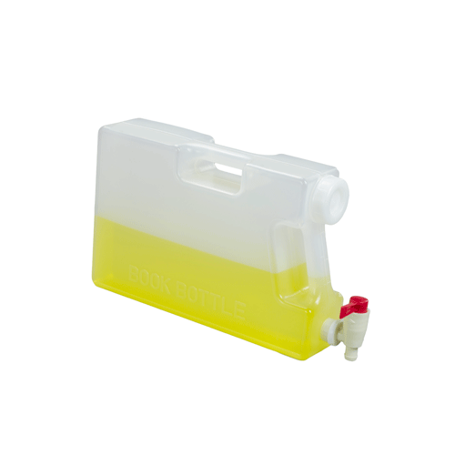 26040. GARRAFON (BIDON) DE POLIPROPILENO 5LT (1.25GAL) RECTANGULAR TIPO LIBRO C/LLAVE BEL-ART