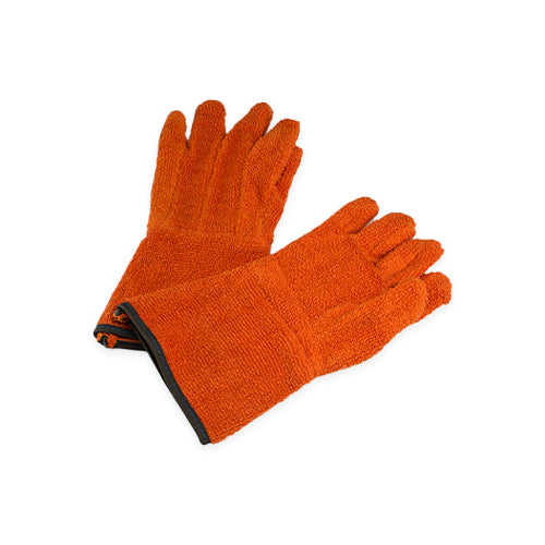 10686. GUANTES DE ALGODON P/ALTA TEMPERATURA, LARGO 33CM COLOR NARANJA - BEL-ART