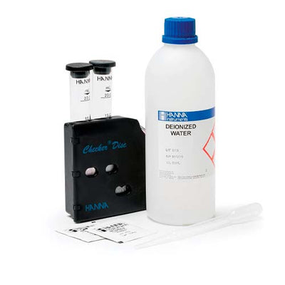 55255. KIT QUIMICO DE PRUEBAS P/CLORO LIBRE INTERVALO MEDIO 100 PRUEBAS - HANNA