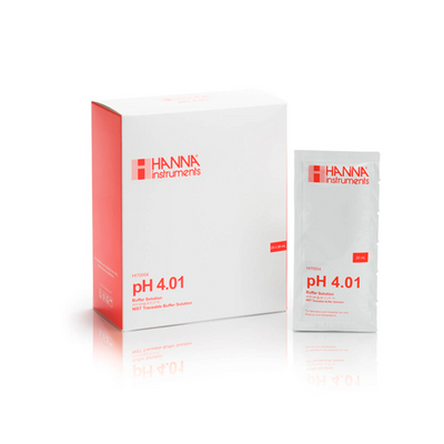 55287. SOLUCION BUFFER PH 4 SIN CERTIFICADO C/25 SOBRES 20ML - HANNA