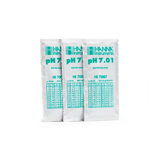 15538. SOLUCION BUFFER PH 7.01 SIN CERTIFICADO C/25 SOBRES 20ML - HANNA