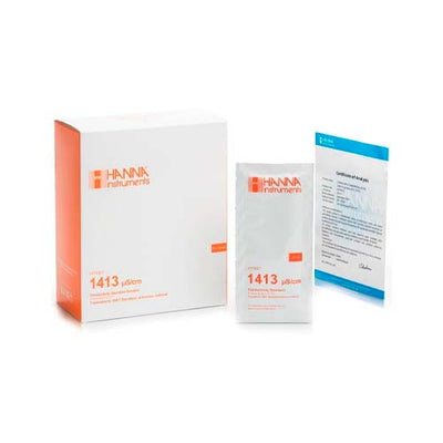 55252. STD DE CONDUCTIVIDAD 1413US/CM TRAZABLE A NIST C/25 SOBRES 20ML - HANNA
