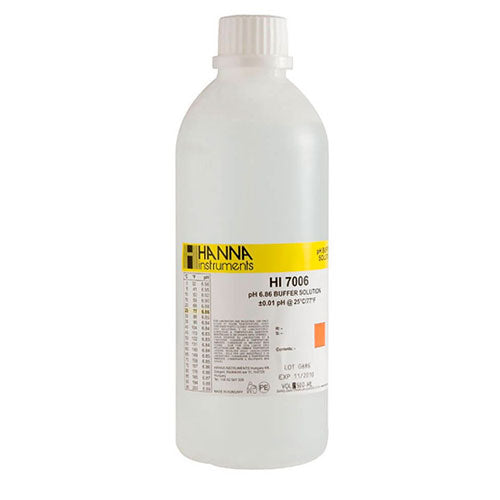 26328. SOLUCION DE CALIBRACION PH 6.86, 25°C C/CERTIFICADO DE ANALISIS 500ML HANNA