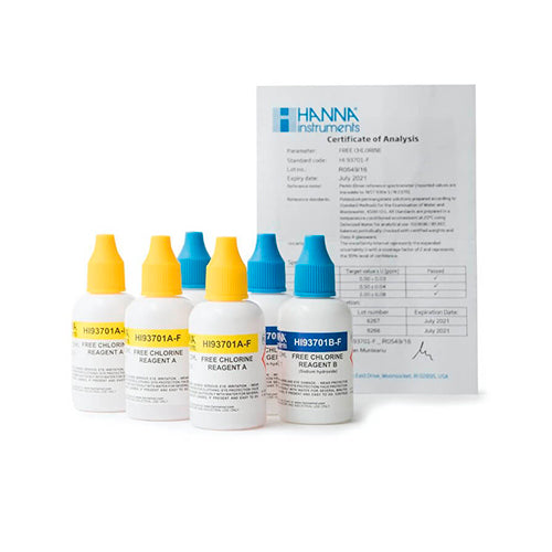 10817. KIT LIQUIDO P/300 PRUEBAS DE CLORO - HANNA